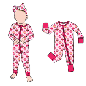 Romper Bayi Bambu Berkualitas Tinggi, Nyaman, Motif Dessert Manis, Resleting, Bernapas, dari Little Glow Kids - Product Image 3