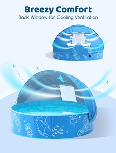 <span class=keywords><strong>Piscine</strong></span> pliable portable pour enfants avec auvent pare-soleil pour jardin et plage - Product Image 6