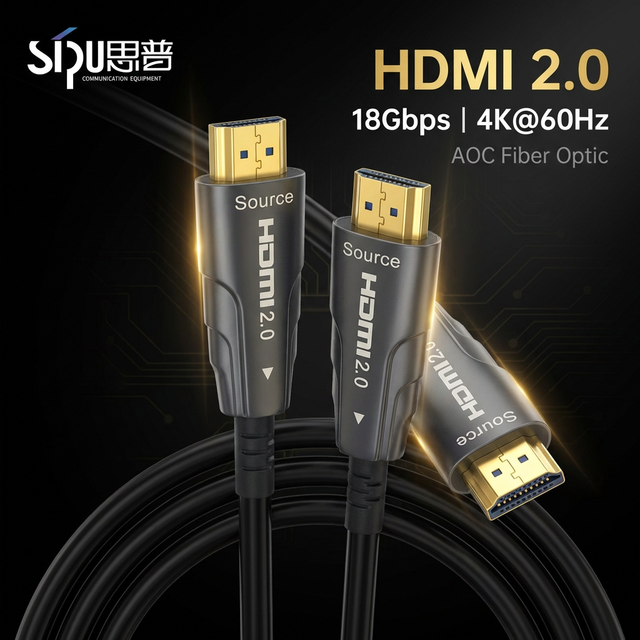 SIPU Fiber Optic HDTV Cable 2.0 4K 8k AOC Active Optical for Home Theater Projector 10M 20M 30M High Speed Network Cable