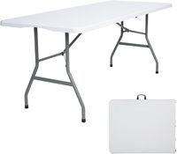 Tables pliantes en plastique blanc en gros d'usine chaises pour salle à manger en plein air dans la cour, événements de fête de mariage, conception pliable facile