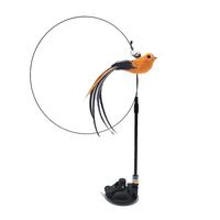 Jouet pour chat Jouet pour chat d'intérieur Simulation d'oiseau Jouet interactif Oiseau amusant à plumes avec cloche pour chaton