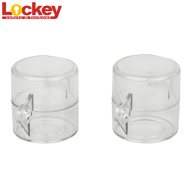 Transparent PC Durable Waterproof Electrical Push Button Switch Safety Lockout with Key (22.7mm/29.8mm)