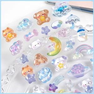 Cartoon Puffy Stickers For Phone Case PVC Die Cut <b>Gloss</b> Lamination Durable Decorative Sticker Set - Product Image 2