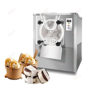Máquina de helado duro de gran capacidad de 5 litros, máquina de acero inoxidable de 20l/h, pantalla LCD inteligente, máquina de helado con agitador Doble