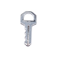 Breloque à clé crantée en alliage 19x9mm pour remplacement de tirette de fermeture éclair