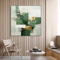 Art mural abstrait de haute qualité du milieu du siècle, peinture à l'huile texturée 100% peinte à la main sur tissu, art pour la décoration de la maison