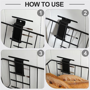 JH-Mech <strong>Wire</strong> <strong>Basket</strong> for Slatwall Heavy Duty Steel Powder Coated 24&quot;*12&quot; Deep Slatwall <strong>Wire</strong> Mesh <strong>Basket</strong> - Product Image 3