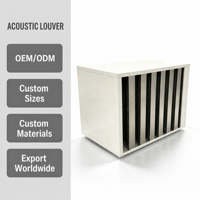 Grille de ventilation acoustique |   Prise d'air insonorisante et résistante aux intempéries pour usines, usages industriels et bâtiments commerciaux