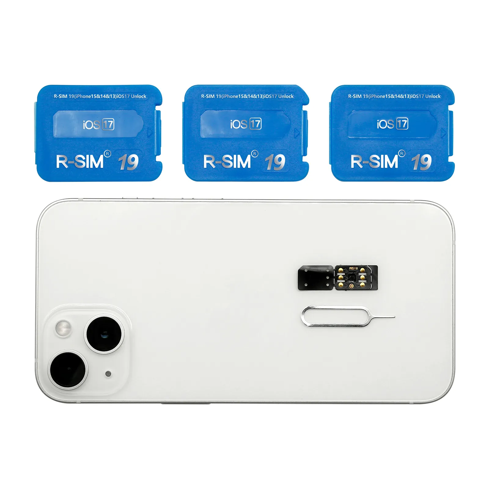 إضافة Ecode توربو فتح بطاقة رقاقة sim مع ملصق rsim 19 لـ 17 لهواتف 15 سلسلة
