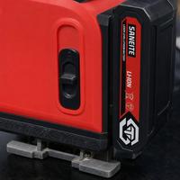 Niveau laser vert SANEITE 16 lignes, auto-nivelant H/V, batterie Li-ion, cage de protection pour la construction