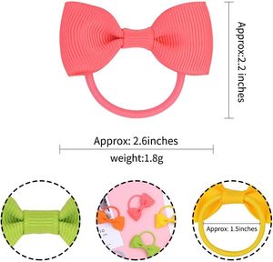 Choicbaby 40 Pezzi Multicolore Eleganti Fiocchi per Capelli da Bambina, Elastici per Capelli, Fasce Elastiche, Fermacoda, Elastici in Gomma, Confezione da 1 per Matrimoni - Product Image 3