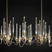 Lustre en cristal décoratif contemporain personnalisé de luxe pour la maison et le bureau avec éclairage LED