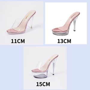 Zapatos de Plataforma de 11CM/13CM/15CM, Sandalias Transparentes de Tacón Alto para Mujeres y Señoras - Product Image 6
