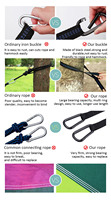 Vente directe d'usine Portable Camping Parachute tissu hamac avec moustiquaire arbre sangles pour Camping en plein air randonnée