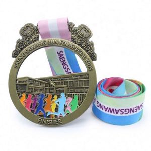 Medalla Deportiva de Maratón 3D de Metal con Color Personalizado de Fábrica - Product Image 2