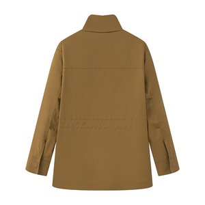 Nuovo Cappotto Lungo da <span class=keywords><strong>Donna</strong></span> Autunnale alla <span class=keywords><strong>Moda</strong></span> e Casual con Colletto Rialzato e Cerniera, Stile Retrò Chic a Maniche Lunghe - Product Image 2