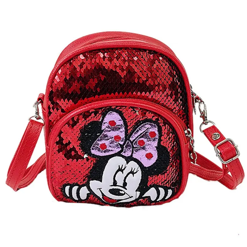 Рюкзак с блестками под заказ, красная сумка через плечо с рисунком Микки Мауса