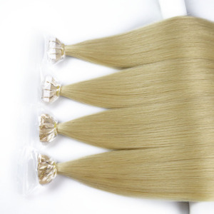 Europeo doble dibujado cabello humano 12A grado ruso Remy Virgen cutícula cinta invisible Ins cinta cruda en extensiones de cabello humano - Product Image 6