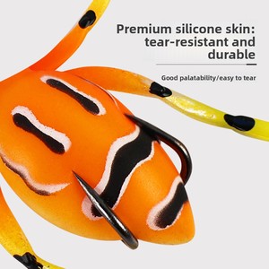 <span class=keywords><strong>Leurre</strong></span> de pêche imitation requin, lot de 5, flottant, type Spider Crankbait, appât souple artificiel, avec doubles hameçons noirs en acier inoxydable - Product Image 3
