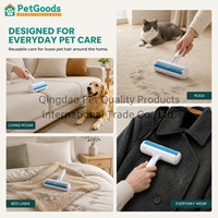 Rouleau réutilisable pour poils d'animaux, lavable, base autonettoyante, sans recharge, écologique, éliminateur de poils pour canapé, vêtements, sièges de voiture, plus de 1000 cycles de lavage