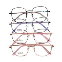 Lunettes optiques classiques pour femmes et hommes, monture métallique intégrale, forme irrégulière, légères, transparentes, confortables à porter