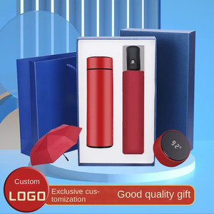 Custom Enterprise Anniversary Business <strong>Gift</strong> Thermal Insulated Cup Water Bottle Folding Rain <strong>Umbrella</strong> <strong>Gift</strong> <strong>Set</strong> with Logo Print - Product Image 3