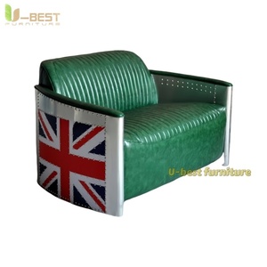 Chaise Aviateur Vintage pour Bar à Cigares Whisky, <span class=keywords><strong>Fauteuil</strong></span> en Cuir Minimaliste en <span class=keywords><strong>Aluminium</strong></span> pour la Maison, le Bureau et les Loisirs - Product Image 6