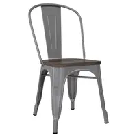 Оптовая продажа, дешевый старинный промышленный винтажный стул для ресторана, бистро, железный обеденный стул, использованные металлические стулья для продажи