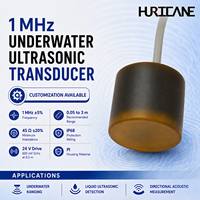Transducteur ultrasonique piézoélectrique sous-marin étanche Hurricane 1 MHz avec boîtier PI pour capteur de débit d'eau et de liquide