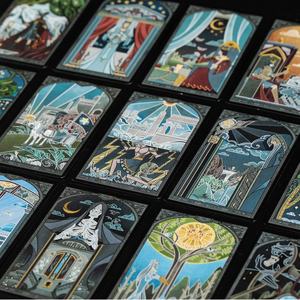 Baraja de <span class=keywords><strong>Tarot</strong></span> de espejo roto quinta edición versión simplificada, tarjeta de estilo pintado de cristal de iglesia. - Product Image 2