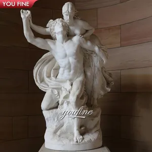 Famous Nude Marble Woman And Men Statue Stone Cupid and Psyche Sculpture