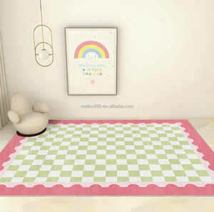 Tapis de chevet imprimé 3D antidérapant en polyester, design abstrait moderne, fabriqué à la machine, prix abordable, pour usage domestique - Product Image 2