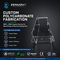 Boîtier de protection personnalisé en polycarbonate PC transparent, panneau de couverture en polycarbonate cintré, découpé et percé avec précision selon le dessin