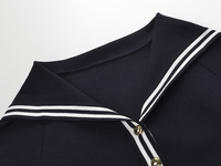 Robe en tricot pour femme à manches courtes, style preppy, col marin, faible MOQ, personnalisable