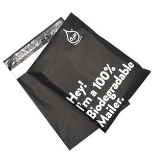 Sacs d'expédition <span class=keywords><strong>express</strong></span> en polyéthylène recyclables autocollants personnalisés ChengHao avec logo noir imprimé, épaisseur 0,5 mil, taille personnalisée - Product Image 1