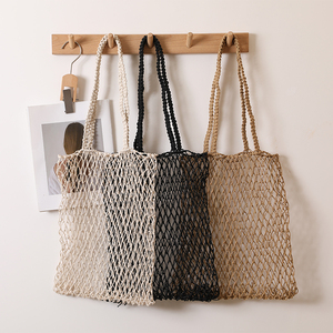 WAX CORD paille <span class=keywords><strong>osier</strong></span> sac fourre-tout grande capacité broderie tricot maille sac à bandoulière pour femmes - Product Image 6