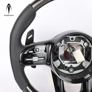 Volante de Fibra de Carbono Compatible con Modelos Antiguos y Nuevos de Mercedes Benz Clase A A200 <span class=keywords><strong>A180</strong></span> A260 A45 AMG W205 C63 W211 W206 E63 G63 GLS63S GLA45 - Product Image 5