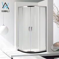 Kamali — cadre en aluminium personnalisé, coulissant, incurvé, pour salle de bain, douche, angle portable, cabine de douche, coffret de verres