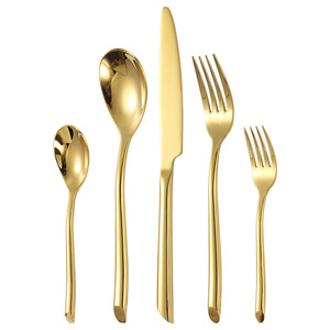 Stainless Steel Cutlery <b>Set</b> Knives Forks Spoons Western Style Steak Dinner Party Use Solid Color First Class Quality - Product Image 5