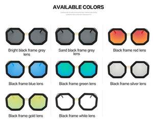 Lunettes de soleil polygonales surdimensionnées UV400 pour femmes et hommes, avec logo personnalisé, tendance et très vendues, 2021 - Product Image 6