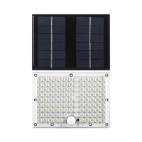 Nouveau panneau solaire mono ABS, étanche, projecteur LED extérieur pour jardin avec capteur de mouvement PIR