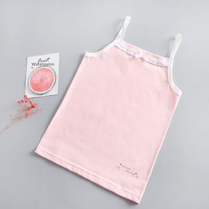Vente en gros usine/OEM – Nouvelle collection <span class=keywords><strong>de</strong></span> débardeurs pour filles en coton pur avec nœud papillon en dentelle florale – Sous-vêtements doux pour enfants - Product Image 6