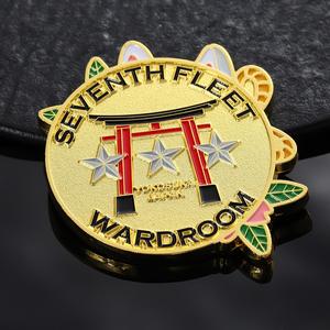 定制硬币镀金3D卡通珐琅徽标锌合金金属硬币新设计日式2英寸挑战硬币纪念品 - Product Image 6