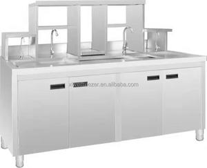 Mostrador de <span class=keywords><strong>Bar</strong></span> eléctrico comercial de acero inoxidable para restaurante de Hotel para refrigeración de mesa de trabajo de agua de té de burbujas de té de leche - Product Image 4