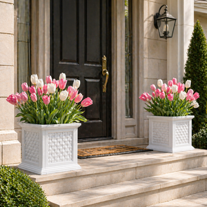 Jardinera Moderna para Patio, Interior y Exterior, Decoración para Plantas de Porche, Decoración para Terraza, Maceta con Textura - Product Image 6