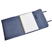 Benutzer definierte Größe Datei Ordner Pad folio Schreib block Business Presentation Folder Leder Portfolio mit Metall clip