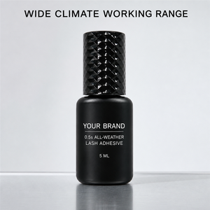 Colle noire pour extensions de cils 5ml, séchage rapide en quelques secondes, faible humidité, adhésif professionnel pour le volume et le coiffage des cils - Product Image 1