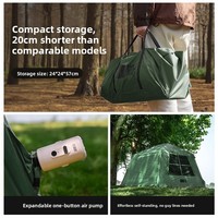 Tente gonflable imperméable 2199, abri de camping automatique pour l'extérieur, protection contre les fortes pluies quatre saisons, aucun montage requis
