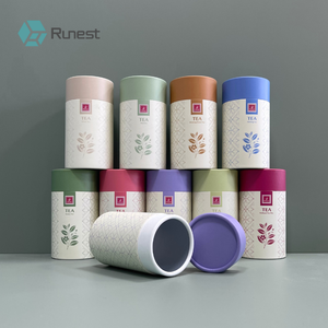 Tube Cylindrique en Papier Kraft Recyclé de Qualité Alimentaire, Conception Personnalisée, pour l'Emballage du Thé, du Café et des Snacks, avec Taille Personnalisée et Film en Aluminium - Product Image 2