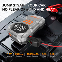 Démarreur de voiture portable avec pompe à air 2 en 1 Démarreurs 1400Amp de pointe avec lumière LED d'urgence Démarreur de voiture